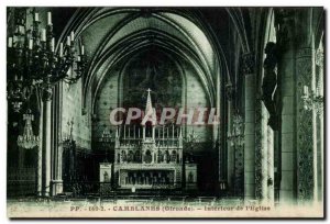 Camblanes Old Postcard Interior of & # 39eglise