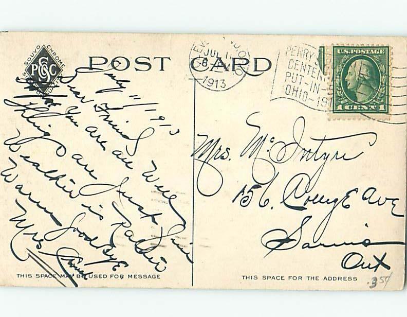 Divided-Back PARK SCENE Cleveland Ohio OH hk8529