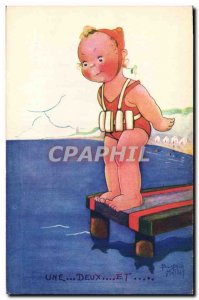 Old Postcard Fantasy Illustrator Child One Beatrice Mallet and two