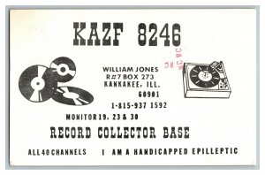 Postcard QSL Radio Card From Kankakee ILL. Illinois KAZF 8246 