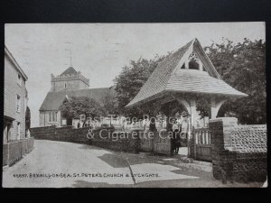 Sussex: Bexhill-on-Sea, St. Peter's Church & Lychgate c1921