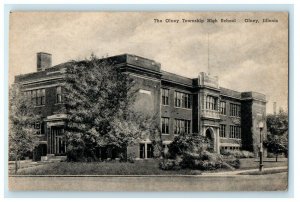 c1920's The Olney Township High School Olney Illinois IL Vintage Postcard