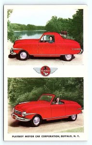 BUFFALO, NY ~ PLAYBOY MOTOR CAR Retractable Hardtop c1948  Advertising  Postcard