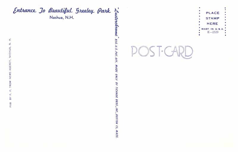 Postcard BUILDING SCENE Nashua New Hampshire NH AT3319