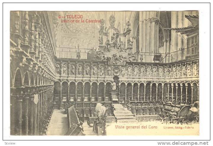 Interior, Vista General Del Coro, Interior De La Catedral, Toledo (Castilla L...
