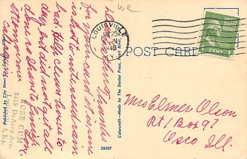 Broad Street Columbus, Ohio OH Postcard