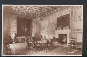 Warwickshire Postcard - The Great Dining Room, Warwick Castle RS13428