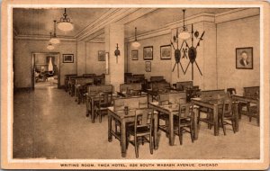 Postcard Writing Room, YMCA Hotel, 826 South Wabash Ave Chicago, Illinois