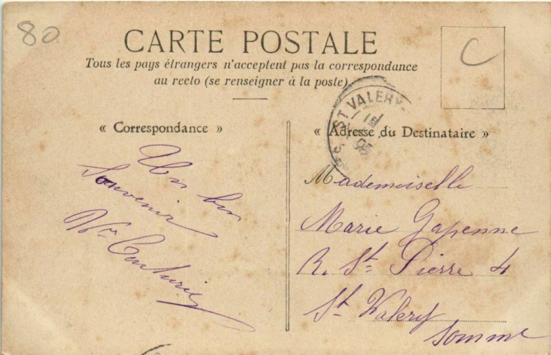 CPA LE CROTOY Forts de sable (19253)