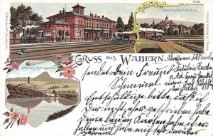 Wabern Germany Train Station Gruss aus Vintage Postcard AA62101 