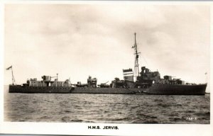 RPPC Photo British Royal Navy HMS Jervis Destroyer War