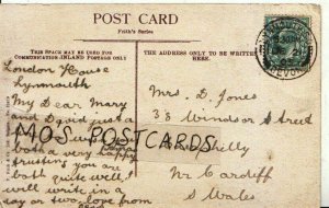 Genealogy Postcard - Jones - Windsor St, Caerphilly, Nr Cardiff Wales  Ref 5770A
