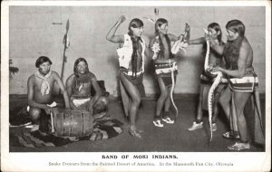 Moki American Indians Snake Dancers Olympia Washington WA Vintage Postcard