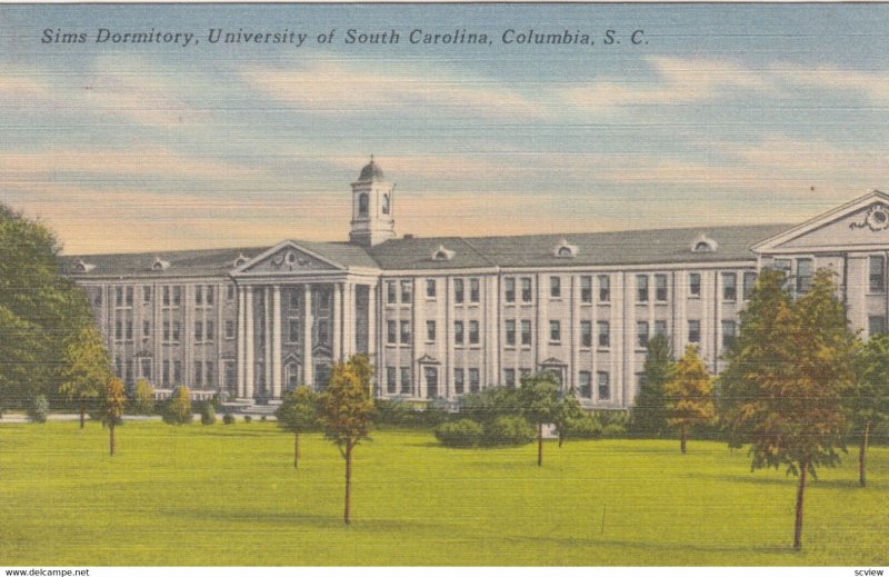 COLUMBIA , South Carolina , 1930-40s ; Sims Dorm , U of S.C.