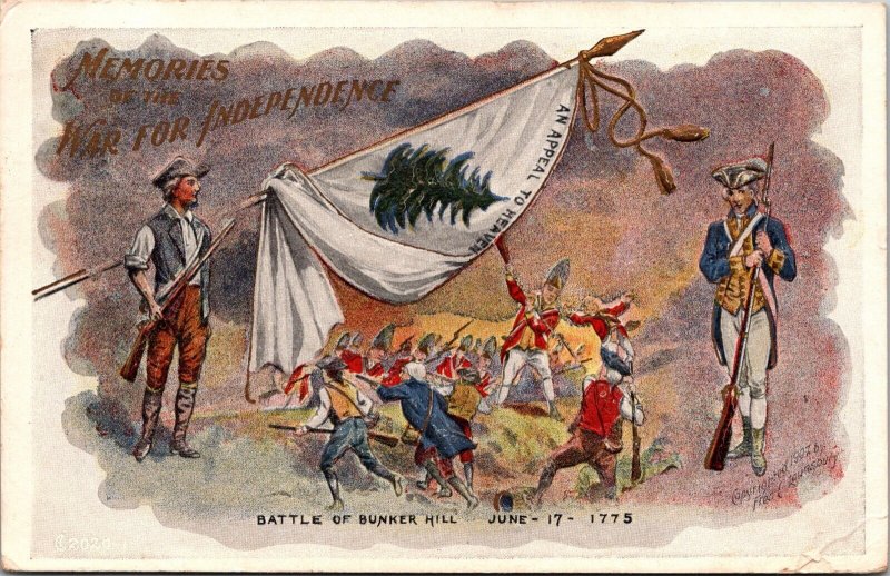 Battle of Bunker Hill War for Independence Lounsbury Postcard J20