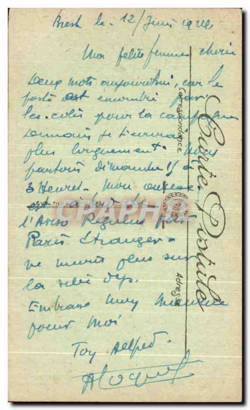 Old Postcard Brest Crane