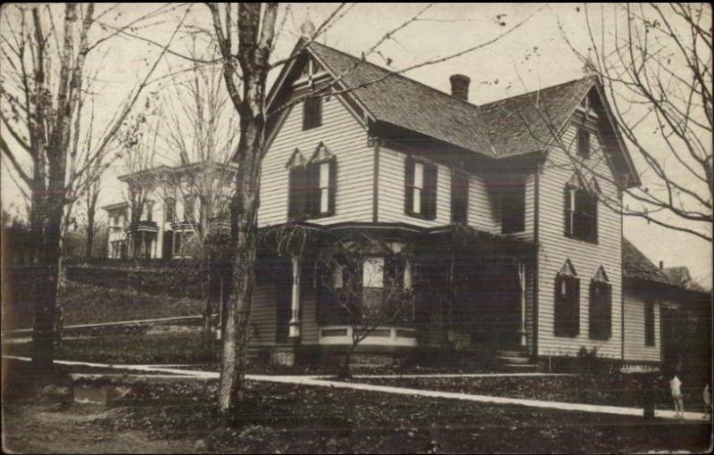 Leonardsville NY Church Parsonage c1910 Real Photo Postcard CRISP IMAGE