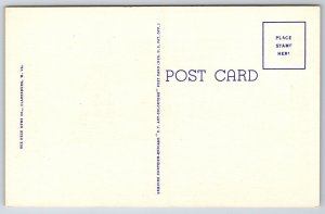 Salem-Clarksburg West Virginia~Lake Floyd~Boating~Linen Postcard