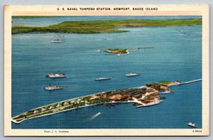 1944  US Navy Naval Torpedo Station  Newport  Rhode Island   Postcard