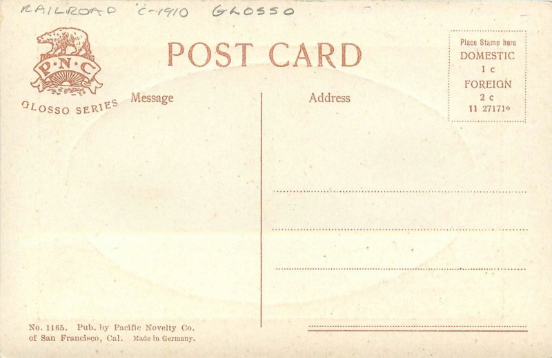 c1910 Eugene Oregon Glimpse Rose Garden Depot frame like Postcard 25-11978