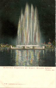 PA - Willow Grove. Willow Grove Park, Electric Fountain by Night