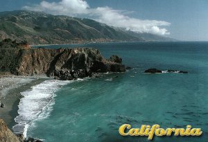 MODERN POSTCARD THE BIG SUR COAST CALIFORNIA EXTRA LARGE CONTINENTAL SIZE