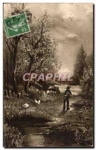 Old Postcard Fantasy Landscape