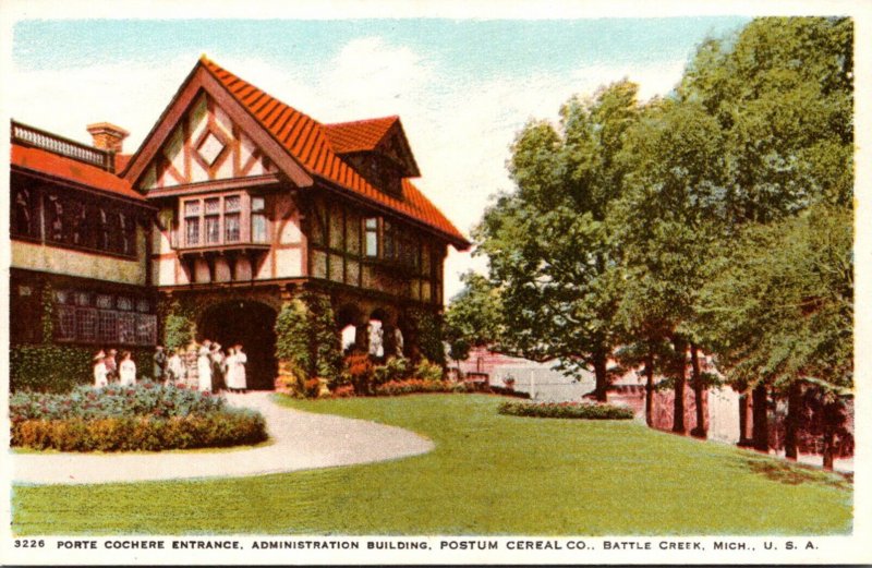 Michigan Battle Creek Postum Cereal Company Administration Building Porte Coc...