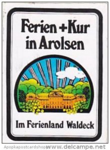 GERMANY AROLSEN FERIENLAND WALDECK VINTAGE LUGGAGE LABEL