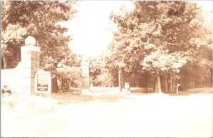 RPPC Entrance, Northern Baptist Assembly Green Lake WI Vintage Postcard V66