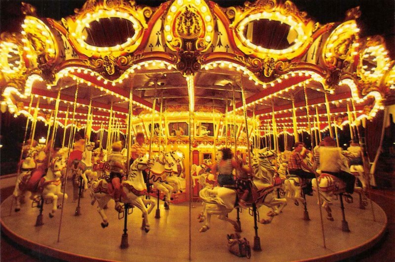 DISNEYLAND King Arthur Carousel Merry-Go-Round Continental Vintage Postcard