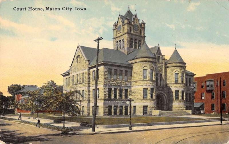 court house mason city iowa L4436 antique postcard