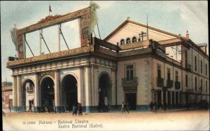 Habana Havana Cuba National Theatre Theater c1910 Vintage Postcard