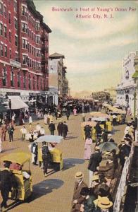 New Jersey Atlantic City Boardwalk In Front Of Young's Pier