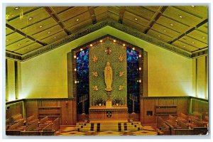 1961 Interior Immaculate Conception Monastery Chapel Hastings Nebraska Postcard