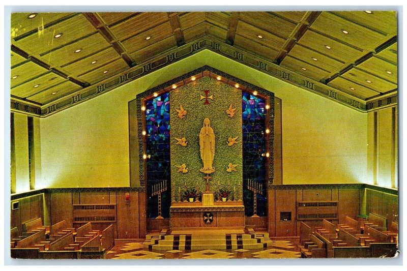 1961 Interior Immaculate Conception Monastery Chapel Hastings Nebraska Postcard