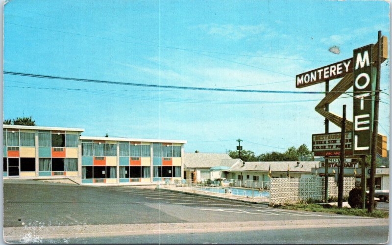 1970s Monterey Motel & Restaurant Nashville TN Postcard