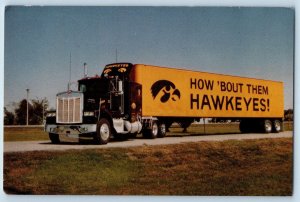 Des Moines Iowa IA Postcard Story Of The Truck Go Hawks Scene c1960's Vintage