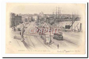 Nantes Old Postcard View jack port of Sainte Anne (map precursor) (tres animee)