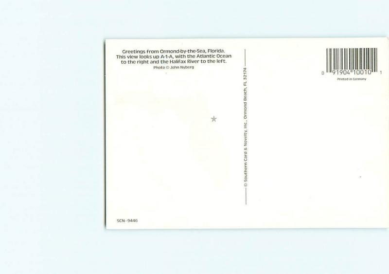 Vintage Postcard Ormond By Sea Atlantic Halifax River Beach Florida # 2905