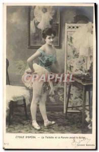 Postcard Old Theater Etoile d & # 39Opera The toilet and dress before the ballet