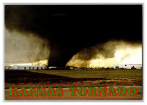 Kansas Tornado March 13 1990 Hesston Kansas Vtg Postcard Continental View Card 