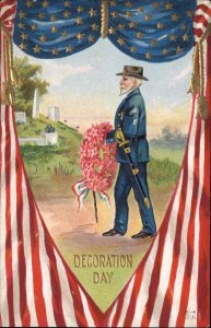 Decoration Day American Civil War Injured Soldier Veteran c1910 Postcard