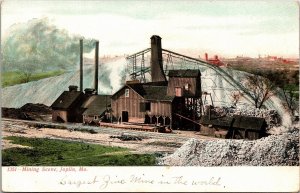 Postcard MO Joplin Mining Scene Largest Zinc Mine in the World ~1905 S82