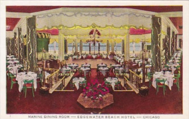 Illinois Chicago Edgewater Beach Hotel The Marine Dining Room