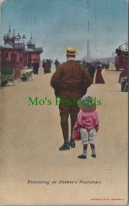 Bamforth Postcard - Children - Following in Father's Footsteps RS29148