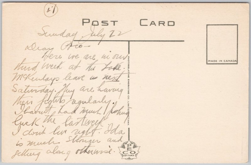 Orillia Ontario Lake Couchiching Geneva Park ON Canada PECO Postcard H72