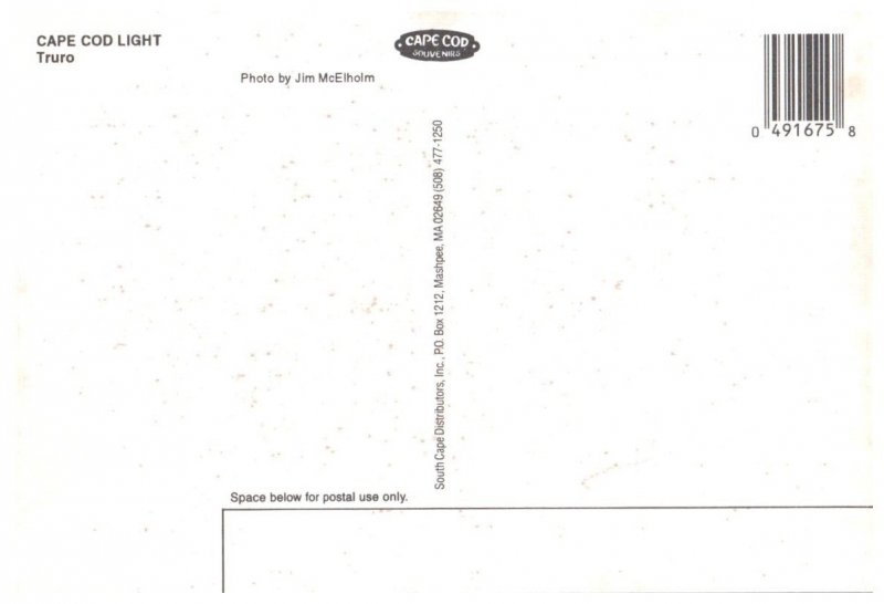 Cape Cod Light Truro Massachusetts Postcard