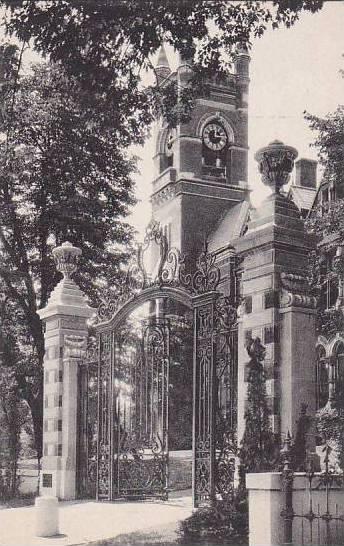 Massachusetts Northampton College Hall And The Grecourt Gates Smith College A...