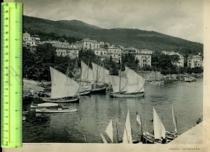 231333 Croatia Opatija ABBAZIA port Vintage POSTER